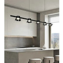 Decorbites black strip chandelier 5 light living room pendant light