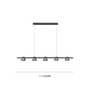 Decorbites black strip chandelier 5 light living room pendant light