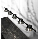 Decorbites black strip chandelier 5 light living room pendant light