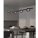 Decorbites black strip chandelier 5 light living room pendant light