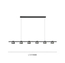 Decorbites black strip chandelier 5 light living room pendant light