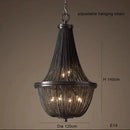 Decorbites black tassel ceiling chandelier living room pendant light