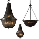 Decorbites black tassel ceiling chandelier living room pendant light