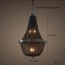 Decorbites black tassel ceiling chandelier living room pendant light