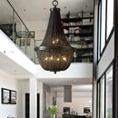 Decorbites black tassel ceiling chandelier living room pendant light
