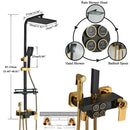 Decorbites black thermostatic digital shower faucet set for bathroom