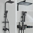 Decorbites black thermostatic digital shower faucet set for bathroom