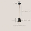Decorbites black travertine led pendant lamp for dining room