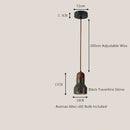 Decorbites black travertine led pendant lamp for dining room
