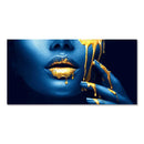 DecorBites™ Black Women with Golden Lips Oil Paintings