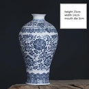 DecorBites™ Blue and White Ceramic Vase - Elegant Home Decor