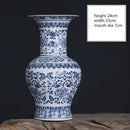 DecorBites™ Blue and White Ceramic Vase - Elegant Home Decor