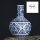 DecorBites™ Blue and White Ceramic Vase - Elegant Home Decor