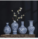 DecorBites™ Blue and White Ceramic Vase - Elegant Home Decor