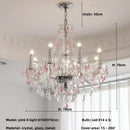 DecorBites™ Blue Crystal Chandelier: Luxury E14 Pendant Lights for Living Room and Bedroom