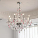 DecorBites™ Blue Crystal Chandelier: Luxury E14 Pendant Lights for Living Room and Bedroom