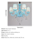 Decorbites blue crystal lamp candle chandelier for living room