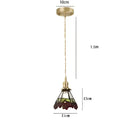 Decorbites blue glass pendant light with black lace for bedroom