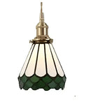 Decorbites blue glass pendant light with black lace for bedroom