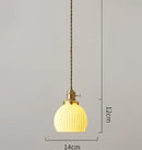 Decorbites blue glass pendant light with gold lace for dining room
