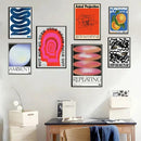 DecorBites™ Blue Wave Japanese Abstract Print Poster