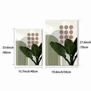 DecorBites™ Bohemian Green Leaves Canvas Wall Art Trio