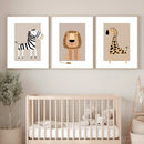 DecorBites™ Bohemian Jungle Animal Toddler Canvas Set