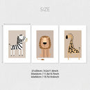 DecorBites™ Bohemian Jungle Animal Toddler Canvas Set