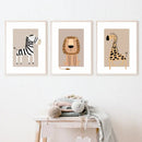 DecorBites™ Bohemian Jungle Animal Toddler Canvas Set