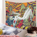 Decorbites bohemian tapestry rainbow mushroom bedroom wall hanging