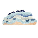Decorbites boho chic mossy rug blue & beige bath mat for bedroom