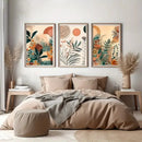 DecorBites™ Boho Floral Modern Canvas Art Set