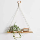 DecorBites™ Boho Macrame Hanging Wall Shelf
