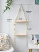 DecorBites™ Boho Macrame Wall Shelf for Home Decor