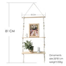 DecorBites™ Boho Macrame Wall Shelf for Home Decor
