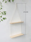 DecorBites™ Boho Macrame Wall Shelf for Home Decor