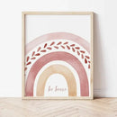 DecorBites™ Boho Rainbow Sunshine Nursery Poster Set