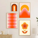 DecorBites™ Boho Sunset Art Print Set for Living Room