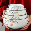 DecorBites™ Bone China Rice Noodles Bowl and Dinner Plate Set