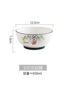 DecorBites™ Bone China Rice Noodles Bowl and Dinner Plate Set