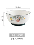 DecorBites™ Bone China Rice Noodles Bowl and Dinner Plate Set