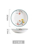 DecorBites™ Bone China Rice Noodles Bowl and Dinner Plate Set