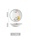 DecorBites™ Bone China Rice Noodles Bowl and Dinner Plate Set