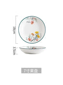 DecorBites™ Bone China Rice Noodles Bowl and Dinner Plate Set