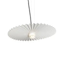 Decorbites boomerang wood black & cream pleated fan dining room lamp