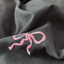 DecorBites™ Bow Embroidery Bedding Set with Ruffles