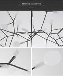 DecorBites™ Branch Design Nordic Chandelier - Rose Gold/Black