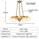 Decorbites brass angel chandelier with flower glass for living room