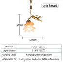 Decorbites brass angel chandelier with flower glass for living room