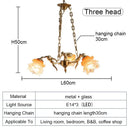Decorbites brass angel chandelier with flower glass for living room
